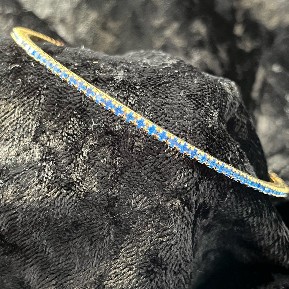 Elegant Gold and Blue Bracelet